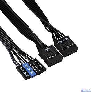 Exegate EX286427RUS Корпус Minitower ExeGate BA-309-500W-8 (mATX, БП AA500 с вент. 8см, 2*USB, HD аудио, черный)