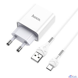HOCO HC-27961 C81A/ Сетевое ЗУ + Кабель Type-C 1m/ 1 USB/ Выход: 10.5W/ White