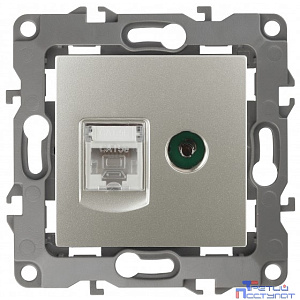 Эра Б0027450 12-3110-15 Розетка информационная RJ45+TV, Эра12, перламутр