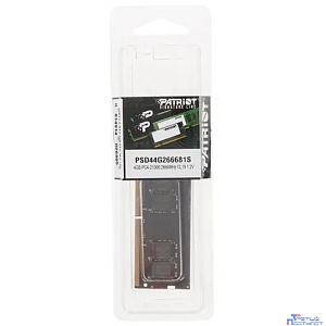 Память SO-DIMM DDR4 4Gb PC21300 2666MHz CL19 PATRIOT 1.2V (PSD44G266681S)