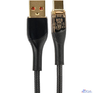 PERFEO Кабель USB A вилка - USB Type-C вилка, 20W, нейлон, черный, длина 1 м., PREMIUM (U4710)