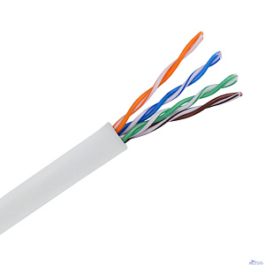 Rexant (02-0005 ) Кабель витая пара U/UTP, CAT 5e, PVC, 4х2х0,52 мм, 24AWG, INDOOR, SOLID, серый, 305 м PRO