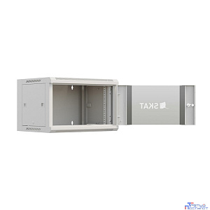 БАСТИОН SKAT TB-9W660GF-G Шкаф настенный телекоммуникационный 9U 600х600х500мм, дверь стеклянная {4420} {1.5 года гарантия}