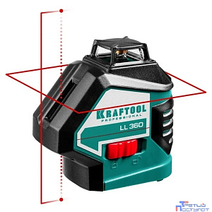 KRAFTOOL LL360 нивелир лазерный, 2х360° , 20м/70м, IP54, точн. +/-0,2 мм/м, в коробке (34645)