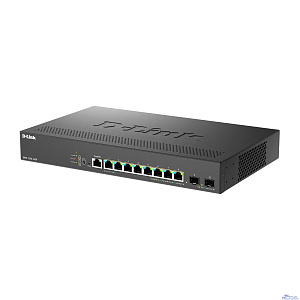 D-Link DMS-1250-10SP/A1A/6KV Управляемый L2 коммутатор с 8 портами 10/100/1000/2.5GBase-T и 2 портами 10GBase-X SFP+ (8 портов PoE 802.3af/at, PoE-бюджет 240 Вт)