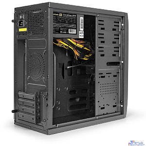 Exegate EX296390RUS Корпус Minitower ExeGate mEVO-7807-XP500 (mATX, БП XP500 с вент. 12см, 1*USB+1*USB3.0, черный, 1 вент. 12см с RGB подсветкой)