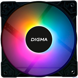 Вентилятор Digma DFAN-FRGB1 RGB 120мм черный 3-pin 4-pin (Molex)Ret