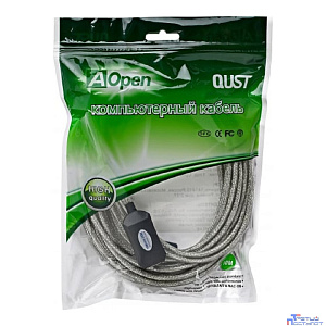 Aopen Кабель-адаптер USB2.0-repeater, удлинительный активный <Am-->Af> 10м (ACU823-10M) [6938510851321]