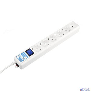 PowerCube Фильтр-удлинитель PRO (SPL6-16-P-5М) 5.0м, 6 розеток,16А, белый