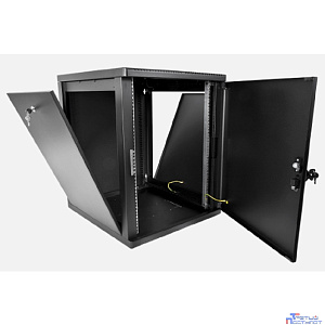 ЦМО Шкаф телекоммуникационный настенный разборный 12U (600 x 650) съемные стенки, дверь металл, цвет черный (ШРН-М-12.650.1-9005)
