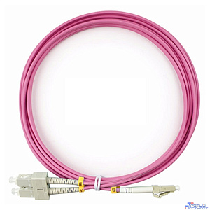 Cabeus FOP-50-OM4-LC-SC-3m Шнур оптический duplex LC-SC 50/125 mm OM4 3м LSZH