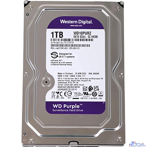 1TB WD Purple (WD10PURZ) {Serial ATA III, 5400- rpm, 64Mb, 3.5"}