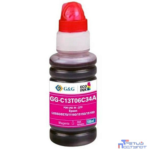 Чернила G&G GG-C13T06C34A №112 пурпурный 100мл для Epson L6550/6570/11160/15150/15160
