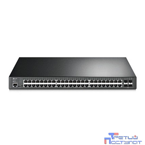 TP-Link SG3452P Управляемый коммутатор JetStream уровня 2+ с 48 гигабитными портами PoE+ и 4 портами SFP