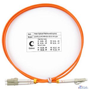 Cabeus FOP-62-LC-LC-1m Шнур оптический duplex LC-LC 62,5/125 mm 1м LSZH