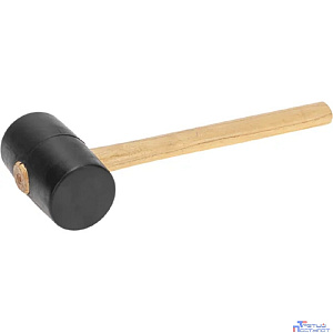 Kranz (KR-12-8144) Киянка резиновая 680 г, черная резина, деревянная рукоятка