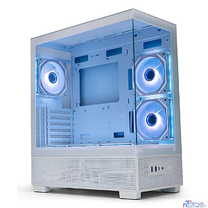 XASTRA Корпус Q500 6ARGB-C10-UC White ATX/Aquarium/Screewless/ 6x120mm ARGB PWM FM fans/Argb+PWM HUB 10port/ Type-C/ Q500-6FM12A-C10-UC-WH