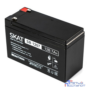 АКБ БАСТИОН SKAT SB 1207 AGM 12В 7Ач, I зар.2,1А, F2, гарантия 18 мес (2533)
