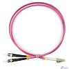 Cabeus FOP-50-OM4-LC-ST-1m Шнур оптический duplex LC-ST 50/125 mm OM4 1м LSZH