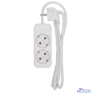 Rexant 13-4003 Удлинитель STANDARD 2 гнезда, 1,5м, 2х1,0мм?, б/з, белый