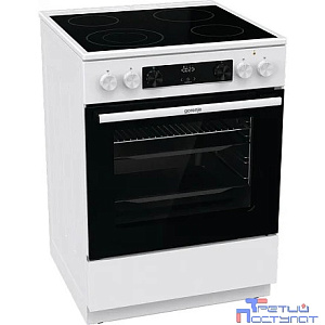 Плита Электрическая Gorenje GECS6C70WC белый/черный стеклокерамика (без крышки)