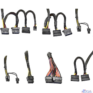Exegate EX292150RUS-OEM Блок питания 450W ExeGate 80 PLUS® 450PPH-LT-OEM (ATX, APFC, КПД 82% (80 PLUS), 12cm fan, 24pin, (4+4)pin, PCIe, 5xSATA, 3xIDE, black)