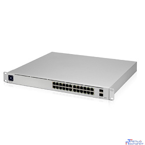 UBIQUITI USW-Pro-24-POE PoE-коммутатор в стойку, 24х 1G RJ45, 2х 10G SFP+, раздача 400 Вт