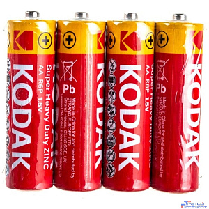 Kodak R6-4S Super Heavy Duty Zinc [KAAhz 4S] (24/576/34560) (4 шт. в уп-ке)