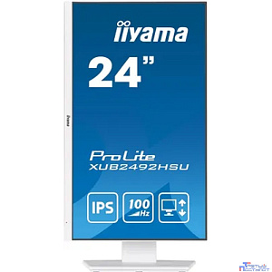 LCD Iiyama 23.8" XUB2492HSU-W6 белый {IPS 1920x1080 100Hz 0.4ms HDMI DisplayPort USB M/M Pivot}