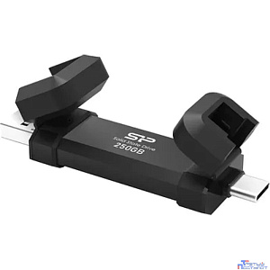 Накопитель SSD Silicon Power USB-C 250GB SP250GBUC3S72V1K DS72 1.8" черный USB-A