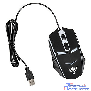 Мышь MOG-02U Nakatomi Gaming mouse - игровая, 4 кнопки + ролик, 7-ми цветная подсветка, USB, черная