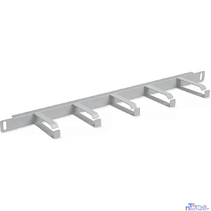 Cabeus JB08-0,5U-GY Кабельный органайзер горизонтальный 19" 0.5U, 5 колец, металлический, цвет серый (RAL7035)