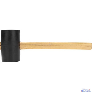 Kranz (KR-12-8144) Киянка резиновая 680 г, черная резина, деревянная рукоятка