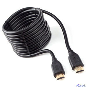 Кабель HDMI Cablexpert 19M/19M, v2.1, 8К, медь, позол.контакты, экран, 3м, черный, пакет (CC-HDMI8K-3M)