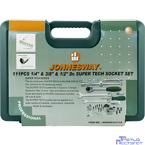JONNESWAY (S68H5234111S) Набор инструмента универсальный 1/4", 1/2"DR Super Tech, 111 предметов