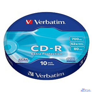 Verbatim  Диски CD-R  10шт. 52x 700Mb, Shrink (43725)