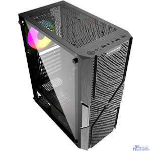 Powercase MISTRAL T4B, TEMPERED GLASS, 4X 120MM 5-COLOR FAN, ЧЁРНЫЙ, ATX (CMITB-L4)