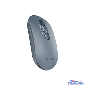 Мышь A4 Fstyler FG20 пепельный/синий оптическая (2000dpi) беспроводная USB для ноутбука (4but) {1379897}