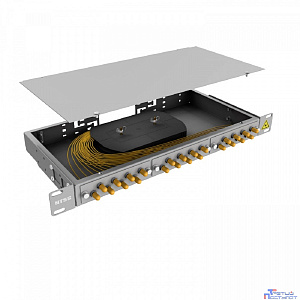 NTSS Кросс 19" NTSS PREMIUM, предсобранный 1U, 4 порта ST/UPC, 9/125 мкм, (сплайс, пигтейлы, кдзс, планки, адаптеры) NTSS-RFOB-PM-1U-4-ST/U-9-SP1.5G2A
