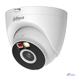 DAHUA DH-IPC-T3AP-PV-0280B Уличная турельная IP-видеокамера Smart Dual Light 3Мп, 1/2.8” CMOS, объектив 2.8мм, видеоаналитика, ИК 30м, LED 30м, микрофон, динамик, Wi-Fi 2.4ГГц, IP67, металл/пластик