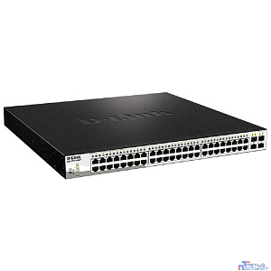 D-Link DGS-1210-52MPP/E2A PROJ Настраиваемый L2 коммутатор с 48 портами 10/100/1000Base-T и 4 портами 1000Base-X SFP (порты 1-48 PoE 802.3af/at, PoE-бюджет 740 Вт)