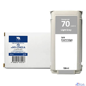 Струйный картридж NVP 70 (NV-C9451A) Light Gray для HP DesignJet Z2100/Z3100/Z3200/Z5200/Z5400 (130 мл) совместимый