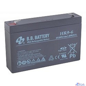 АКБ B.B. Battery HR 9-6 (6В 9Ач  ДхШхВ 151x34x94 мм, масса 1,4 кг) клеммы F2