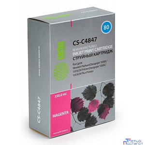 Картридж струйный Cactus CS-C4847 №80 пурпурный (400мл) для HP DJ 1050C/1055CM/1000