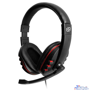 Oklick HS-L380G черный/красный 1.8м мониторы оголовье (JD-032) [1100404]