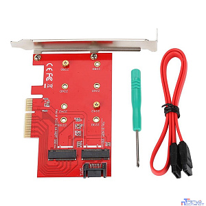 ORIENT C296E Адаптер 2xM.2 - > PCI-Ex4 / SATA