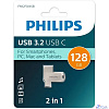 PHILIPS USB Drive 128GB 2-in-1 USB 3.2 USB C, OTG, USB 3.2/Type-C, Металл, 100 MB/s