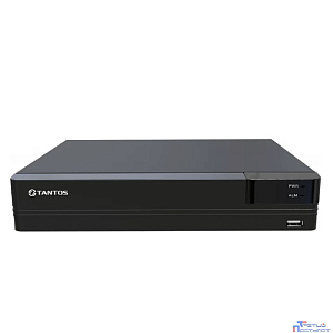 Видеорегистратор Tantos TSr-NV04155P сетевой 4 канальный для IP камер со встроенным 4 портовым PoE коммутатором.