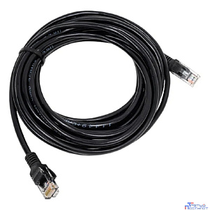 Патч-корд медный UTP Cablexpert PP10-5M/BK, кат.5e, 5м, литой, многожильный (черный)