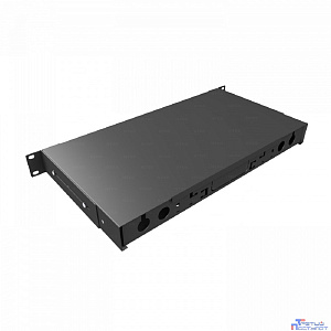 NTSS Кросс 19" NTSS PREMIUM выдвижной, предсобранный 1U, 24 порта LC/UPC quadro, 9/125 мкм, черный  (сплошная панель, сплайс-кассета 3шт, пигтейлы, КДЗС, адаптеры) NTSS-RsFOB-PM-1U-24-4LC/U-9-SP1.5G0A